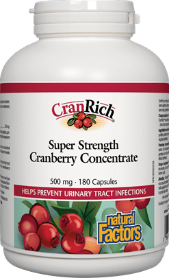 Natural Factors Cranrich Super Strength Cranberry Concentrate 500 mg Capsules Image 1
