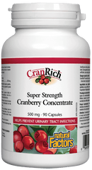 Natural Factors Cranrich Super Strength Cranberry Concentrate 500 mg Capsules Image 2