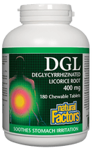 Natural Factors DGL Deglycyrrhizinated Licorice Root 400 mg Chewable Tablets Image 1