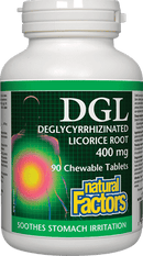 Natural Factors DGL Deglycyrrhizinated Licorice Root 400 mg Chewable Tablets Image 2