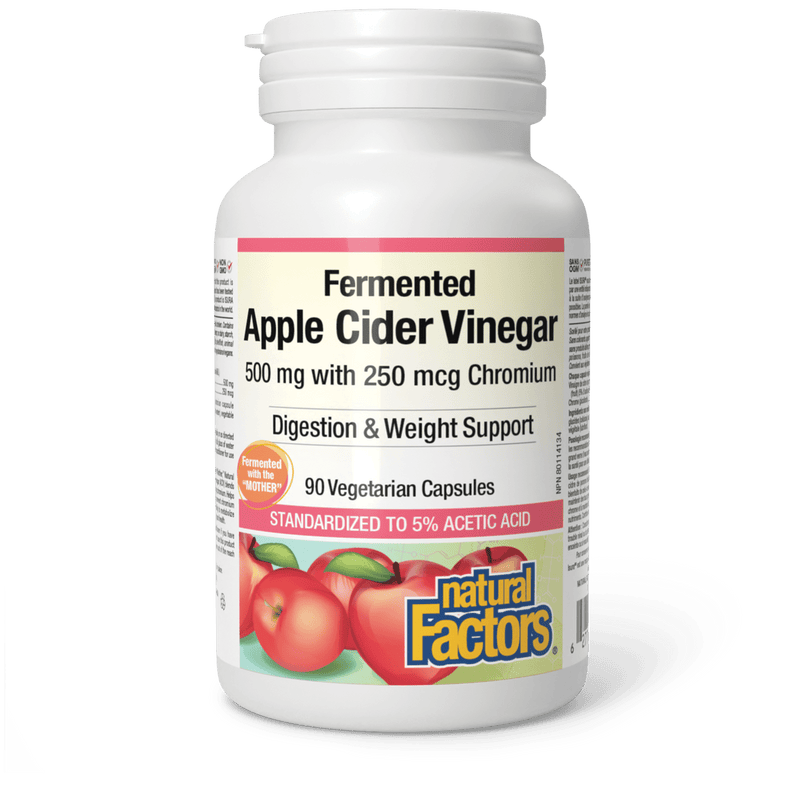 Natural Factors Fermented Apple Cider Vinegar 90 VCaps Image 1