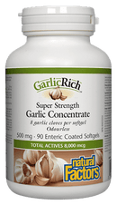 Natural Factors GarlicRich Garlic Concentrate Super Strength 500 mg Softgels Image 1