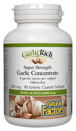 Natural Factors GarlicRich Garlic Concentrate Super Strength 500 mg Softgels Image 1
