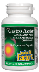 Natural Factors Gastro-Assist with Mastic Gum, Zinc L-Carnosine & Chamomile 60 VCaps Image 1