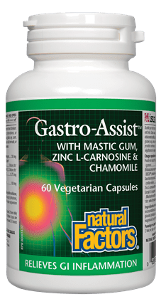 Natural Factors Gastro-Assist with Mastic Gum, Zinc L-Carnosine & Chamomile 60 VCaps Image 1