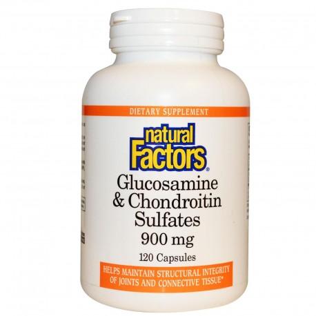 Natural Factors Glucosamine & Chondroitin Sulfate 900 mg 120 Capsules Image 1