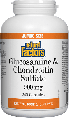 Natural Factors Glucosamine & Chondroitin Sulfate 900 mg BONUS SIZE 240 Capsules Image 1