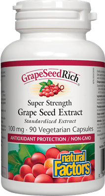 Natural Factors GrapeSeedRich Grape Seed Extract Super Strength 100 mg 90 VCaps Image 1