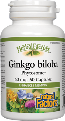 Natural Factors HerbalFactors Ginkgo Biloba Phytosome mg 60 Capsules Image 1