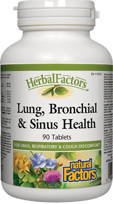 Natural Factors HerbalFactors Lung, Bronchial & Sinus Health Tablets Image 1
