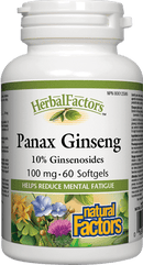 Natural Factors HerbalFactors Panax Ginseng 100 mg 60 Softgels Image 1
