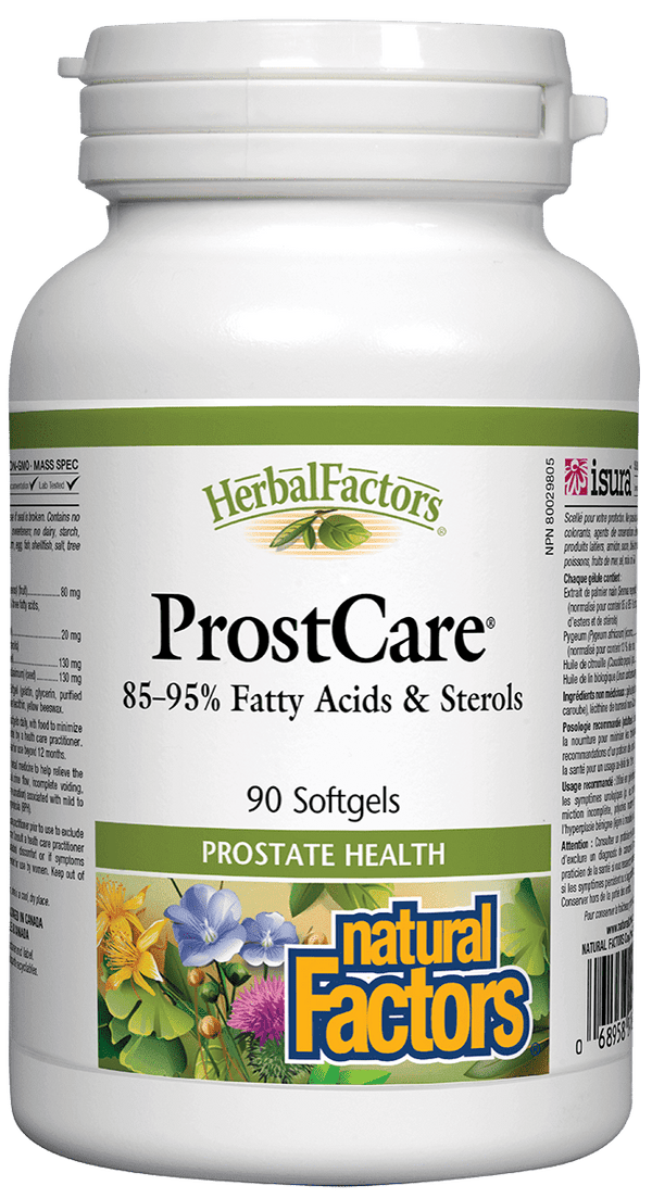 Natural Factors HerbalFactors ProstCare 90 Softgels Image 1