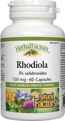Natural Factors HerbalFactors Rhodiola 150 mg 60 Capsules Image 1