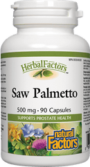 Natural Factors HerbalFactors Saw Palmetto 500 mg 90 Capsules Image 1