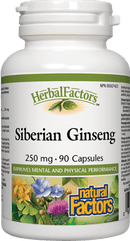 Natural Factors HerbalFactors Siberian Ginseng 250 mg 90 Capsules Image 1