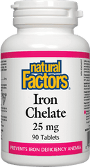 Natural Factors Iron Chelate 25 mg 90 Tablets Image 1