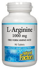 Natural Factors L-Arginine 1000 mg 90 Tablets Image 1