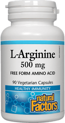 Natural Factors L-Arginine 500 mg 90 VCaps Image 1