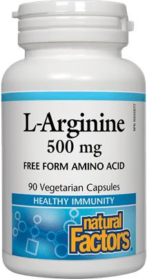 Natural Factors L-Arginine 500 mg 90 VCaps Image 1