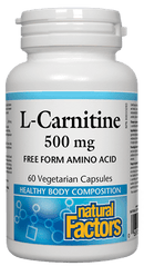 Natural Factors L-Carnitine 500 mg 60 VCaps Image 1