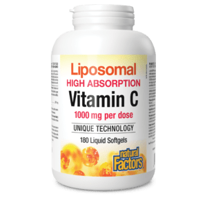 Natural Factors Liposomal Vitamin C High Absorption 1000 mg Liquid Softgels Image 2