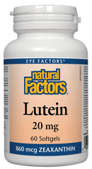 Natural Factors Lutein 20 mg 860 mcg Zeaxanthin Softgels Image 1