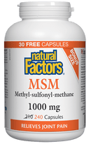Natural Factors MSM 1000 mg BONUS SIZE 240 Capsules Image 1