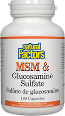 Natural Factors MSM & Glucosamine Sulfate 180 Capsules Image 1