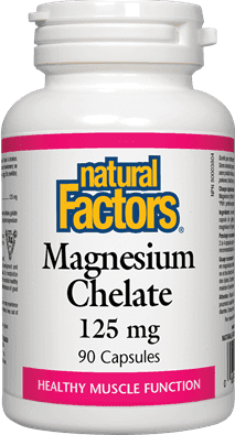 Natural Factors Magnesium Chelate 125 mg 90 Capsules Image 1