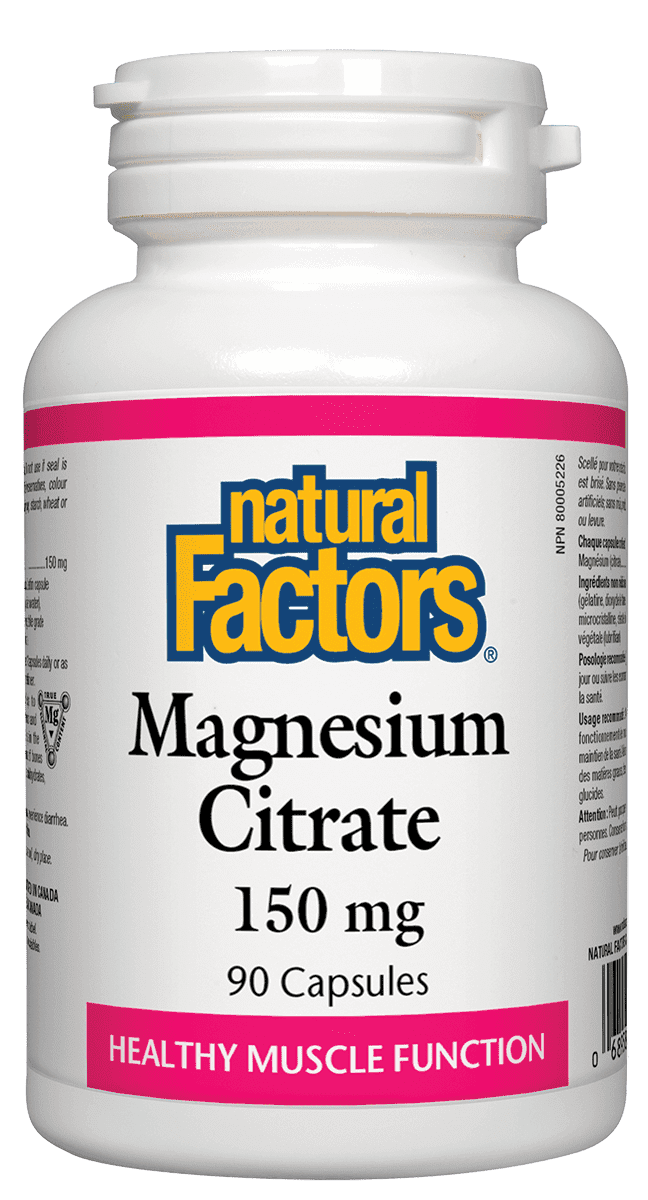 Natural Factors Magnesium Citrate 150 mg Capsules Image 2