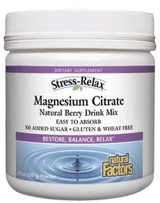 Natural Factors Magnesium Citrate Drink Mix Powder - Berry Flavour 250 g Image 1