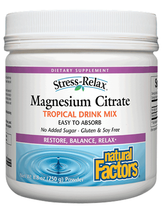 Natural Factors Magnesium Citrate Drink Mix Powder - Tropical Flavour 250 g Image 1