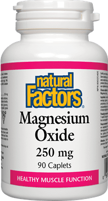 Natural Factors Magnesium Oxide 250 mg 90 Caplets Image 1