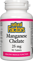 Natural Factors Manganese Chelate 25 mg 90 Tablets Image 1