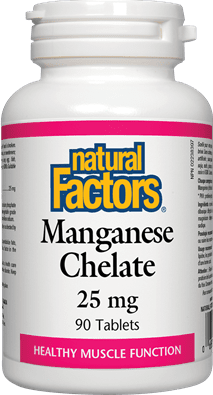 Natural Factors Manganese Chelate 25 mg 90 Tablets Image 1