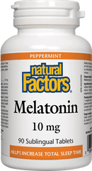 Natural Factors Melatonin 10 mg - Peppermint Tablets Image 1