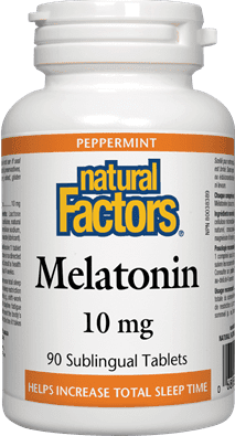 Natural Factors Melatonin 10 mg - Peppermint Tablets Image 1