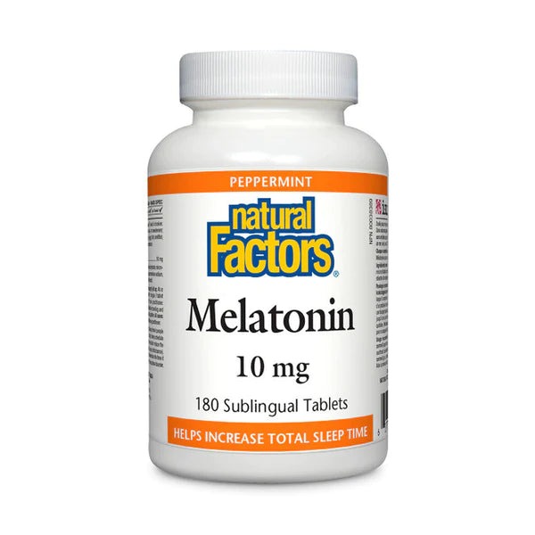 Natural Factors Melatonin 10 mg - Peppermint Tablets Image 2