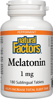 Natural Factors Melatonin 1 mg - Peppermint Tablets Image 1