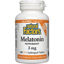 Natural Factors Melatonin 3 mg - Peppermint BONUS SIZE 210 Tablets Image 1