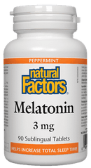Natural Factors Melatonin 3 mg - Peppermint Tablets Image 1