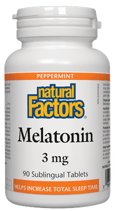 Natural Factors Melatonin 3 mg - Peppermint Tablets Image 1