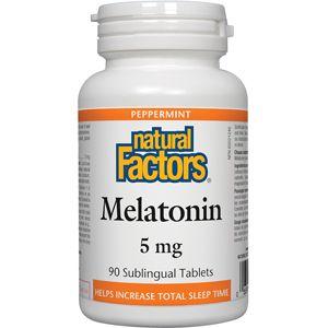 Natural Factors Melatonin 5 mg - Peppermint Tablets Image 2
