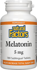 Natural Factors Melatonin 5 mg - Peppermint Tablets Image 1