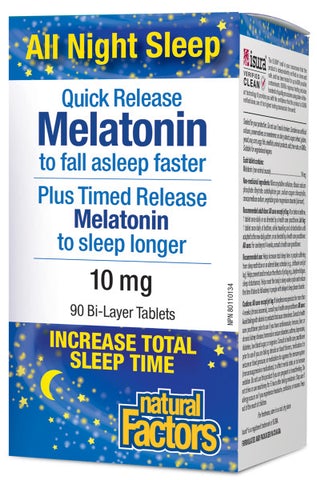 Natural Factors Melatonin Quick Release 10 mg 90 Tablets Image 1