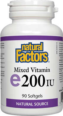 Natural Factors Mixed Vitamin E 200 IU 90 Softgels Image 1