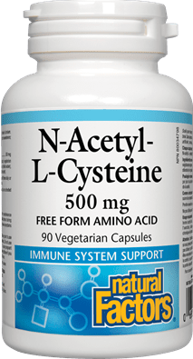 Natural Factors N-Acetyl-L-Cysteine 500 mg 90 VCaps Image 1