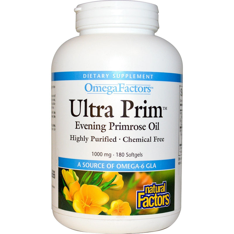 Natural Factors OmegaFactors Ultra Prim Evening Primrose Oil 1000 mg Softgels Image 1