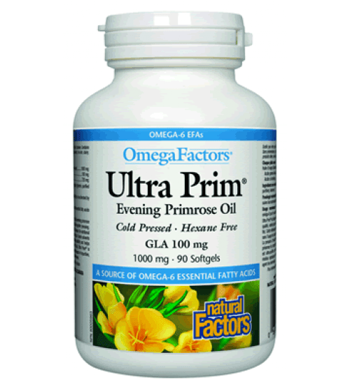 Natural Factors OmegaFactors Ultra Prim Evening Primrose Oil 1000 mg Softgels Image 2