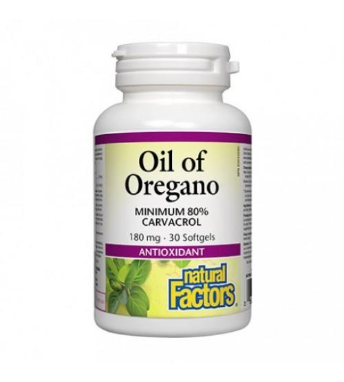 Natural Factors Organic Oil of Oregano 180 mg Softgels Image 1